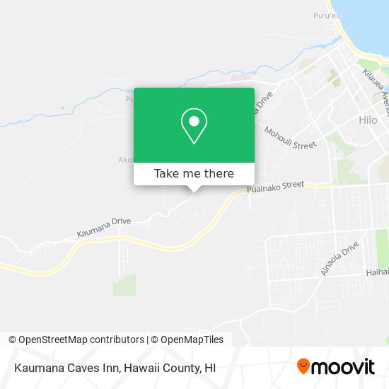 Kaumana Caves Inn map