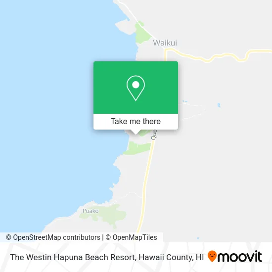 The Westin Hapuna Beach Resort map