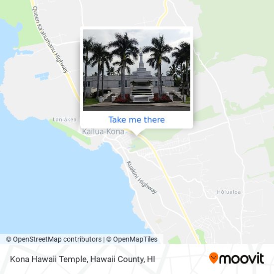 Kona Hawaii Temple map