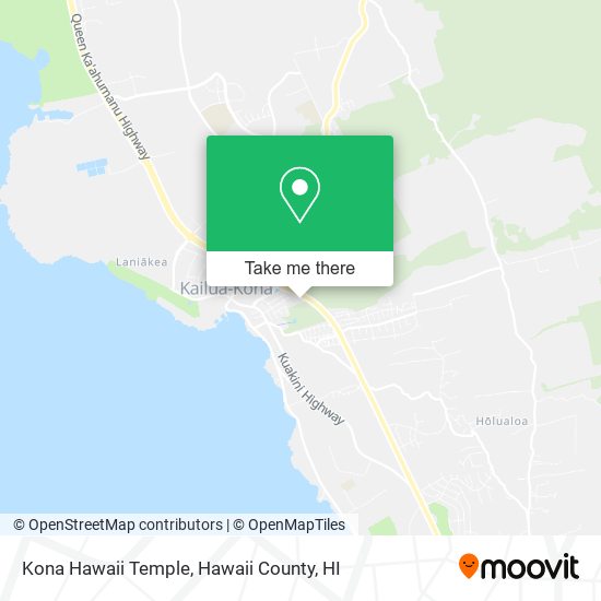 Kona Hawaii Temple map