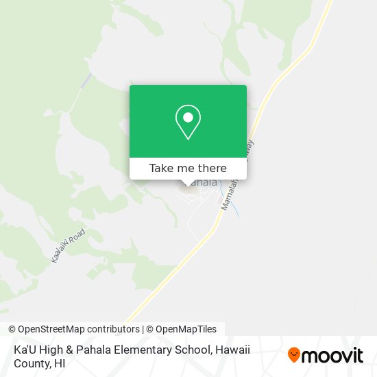 Ka'U High & Pahala Elementary School map