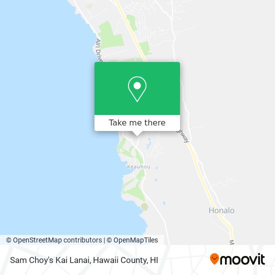 Sam Choy's Kai Lanai map