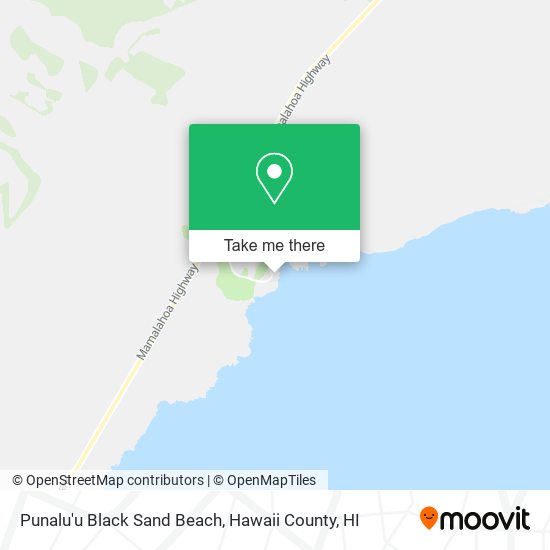 Punalu'u Black Sand Beach map