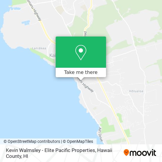 Mapa de Kevin Walmsley - Elite Pacific Properties