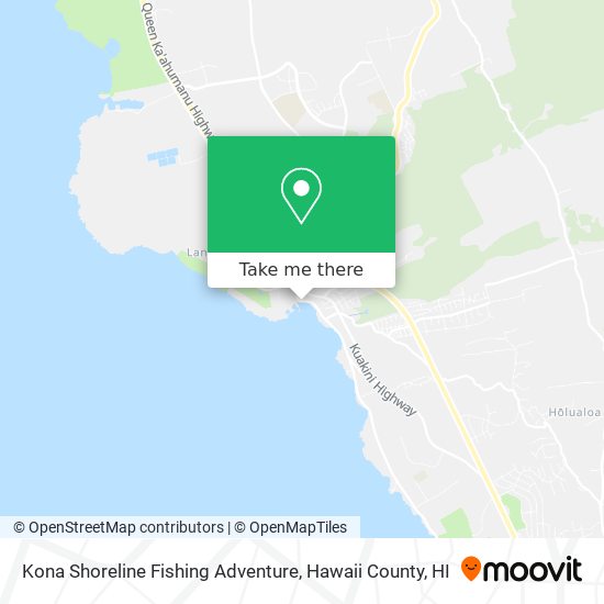 Kona Shoreline Fishing Adventure map