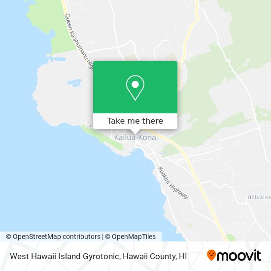 West Hawaii Island Gyrotonic map