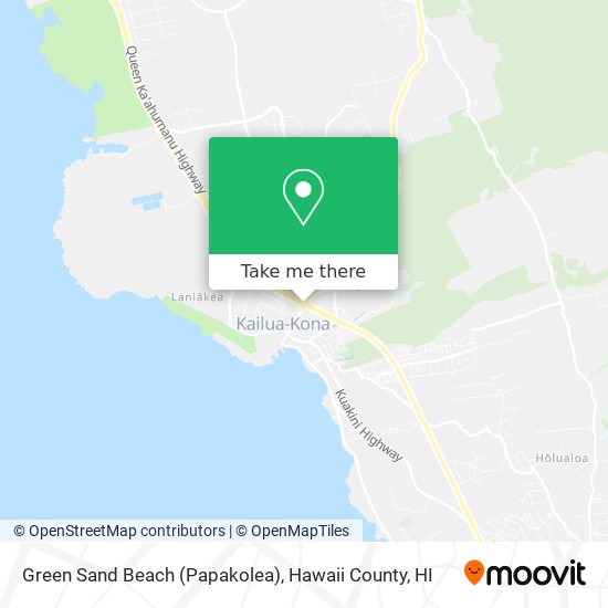 Green Sand Beach (Papakolea) map