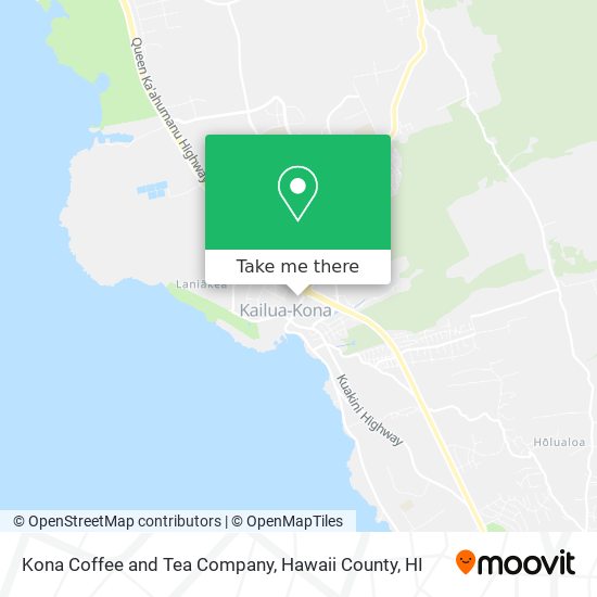 Kona Coffee and Tea Company map