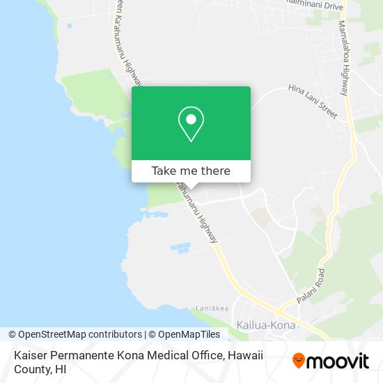 Kaiser Permanente Kona Medical Office map