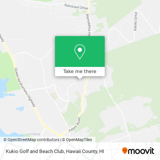 Kukio Golf and Beach Club map