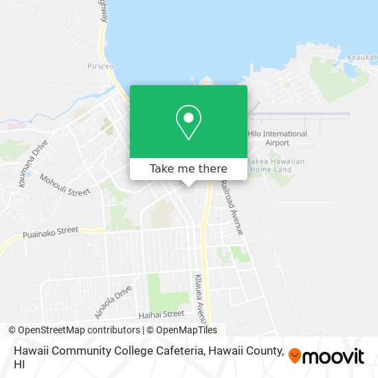 Hawaii Community College Cafeteria map