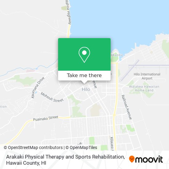 Arakaki Physical Therapy and Sports Rehabilitation map