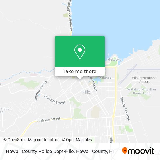 Hawaii County Police Dept-Hilo map