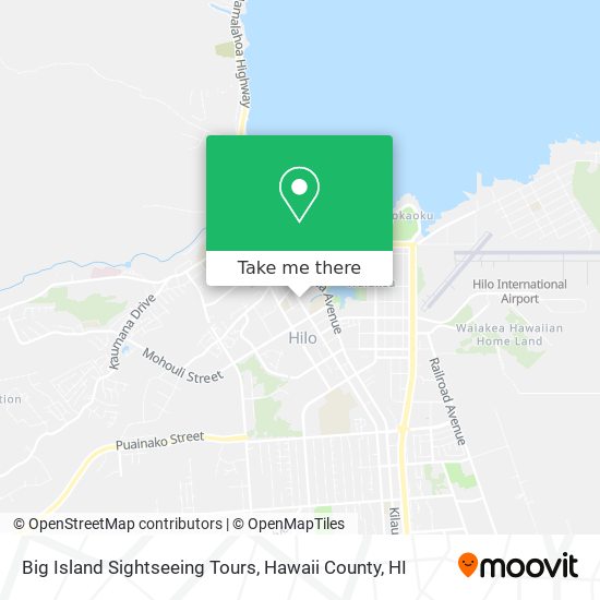 Mapa de Big Island Sightseeing Tours