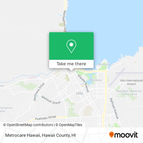 Metrocare Hawaii map