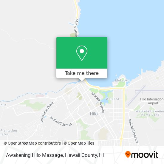 Awakening Hilo Massage map