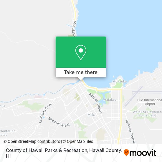 County of Hawaii Parks & Recreation map