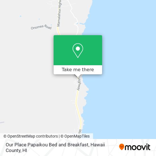 Our Place Papaikou Bed and Breakfast map