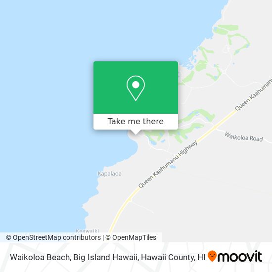 Waikoloa Beach, Big Island Hawaii map