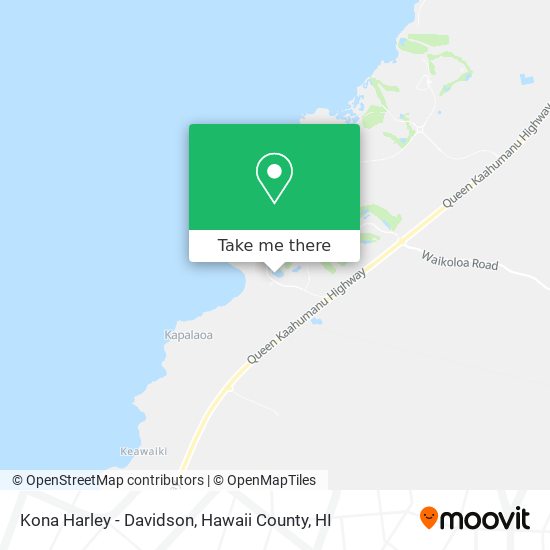 Kona Harley - Davidson map