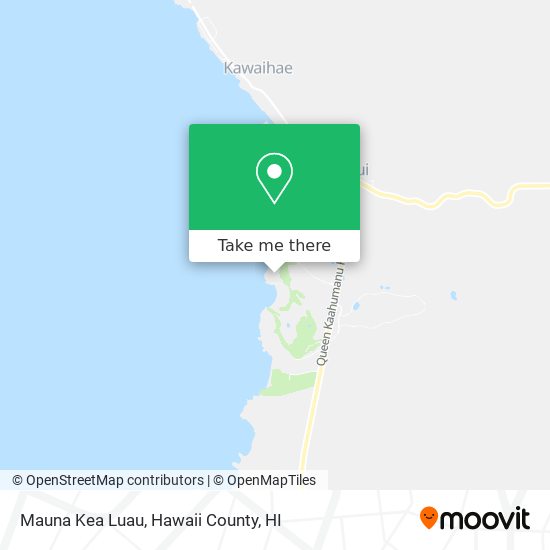 Mauna Kea Luau map