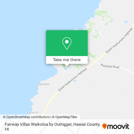 Fairway Villas Waikoloa by Outrigger map