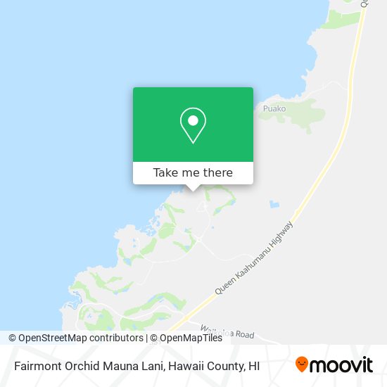 Fairmont Orchid Mauna Lani map