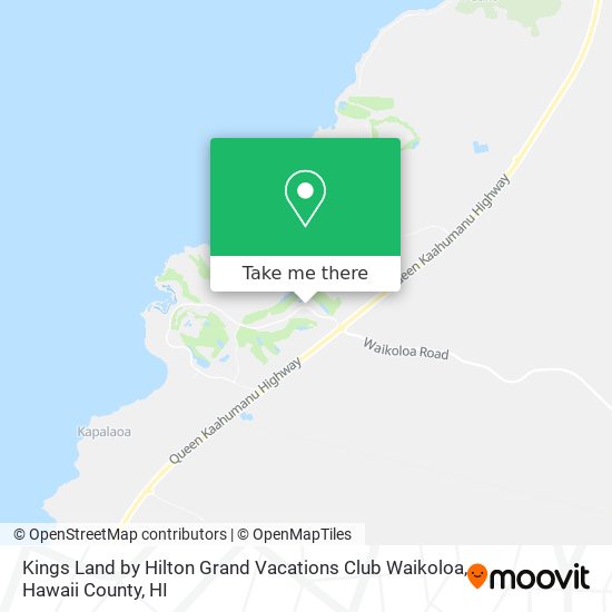 Kings Land by Hilton Grand Vacations Club Waikoloa map