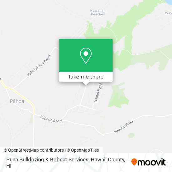 Puna Bulldozing & Bobcat Services map