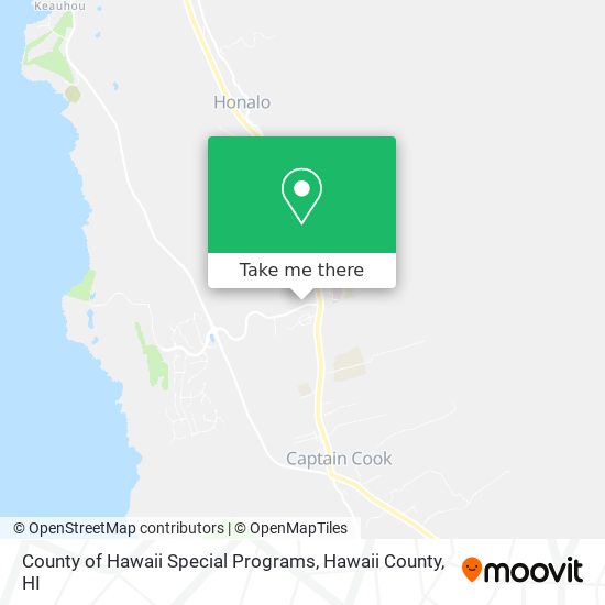 County of Hawaii Special Programs map