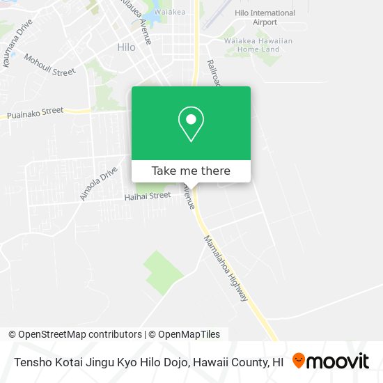 Mapa de Tensho Kotai Jingu Kyo Hilo Dojo