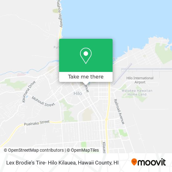 Lex Brodie's Tire- Hilo Kilauea map