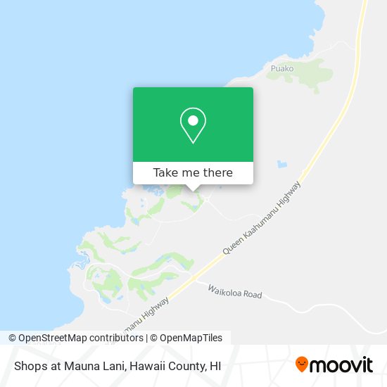 Mapa de Shops at Mauna Lani