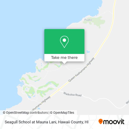 Seagull School at Mauna Lani map