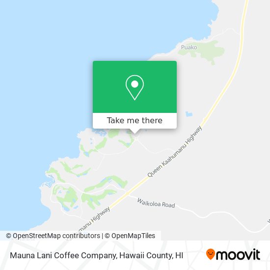 Mapa de Mauna Lani Coffee Company