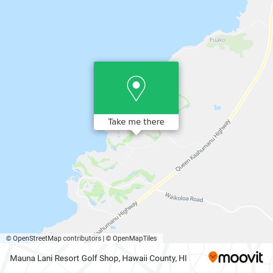 Mauna Lani Resort Golf Shop map