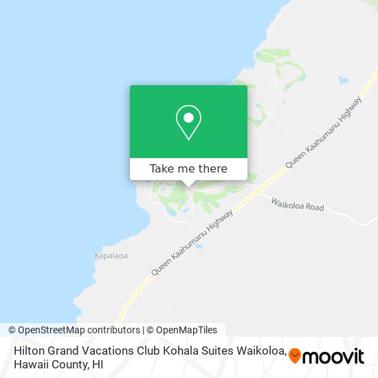 Hilton Grand Vacations Club Kohala Suites Waikoloa map