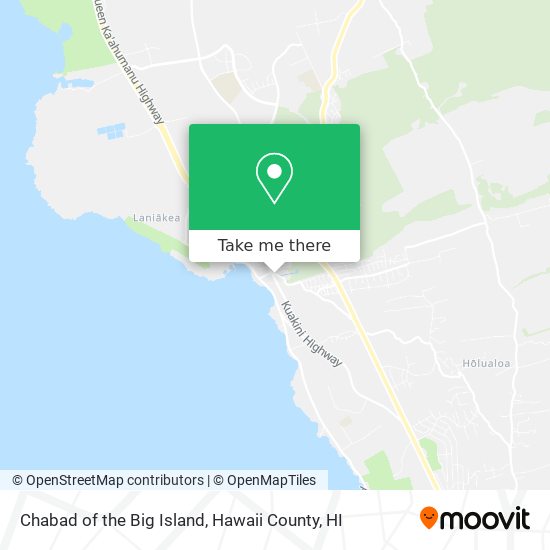 Chabad of the Big Island map