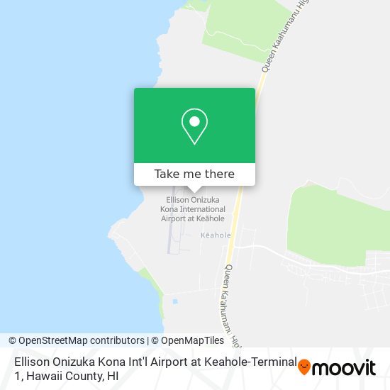 Ellison Onizuka Kona Int'l Airport at Keahole-Terminal 1 map