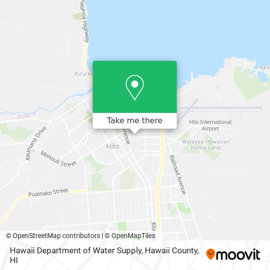 Hawaii Department of Water Supply map
