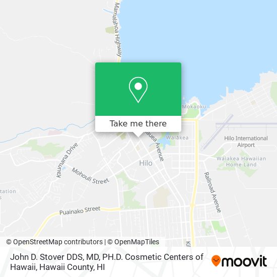John D. Stover DDS, MD, PH.D. Cosmetic Centers of Hawaii map