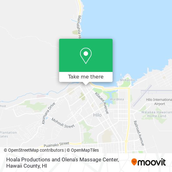 Hoala Productions and Olena's Massage Center map
