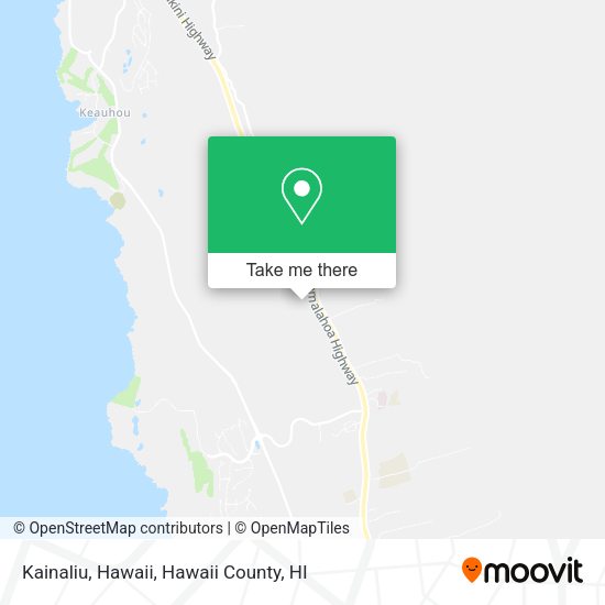 Mapa de Kainaliu, Hawaii