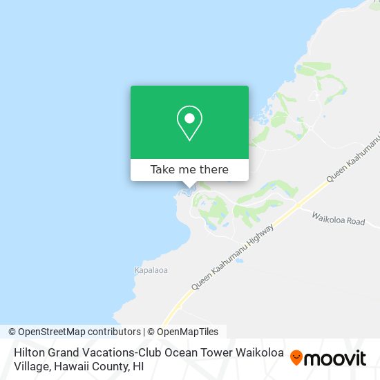 Hilton Grand Vacations-Club Ocean Tower Waikoloa Village map