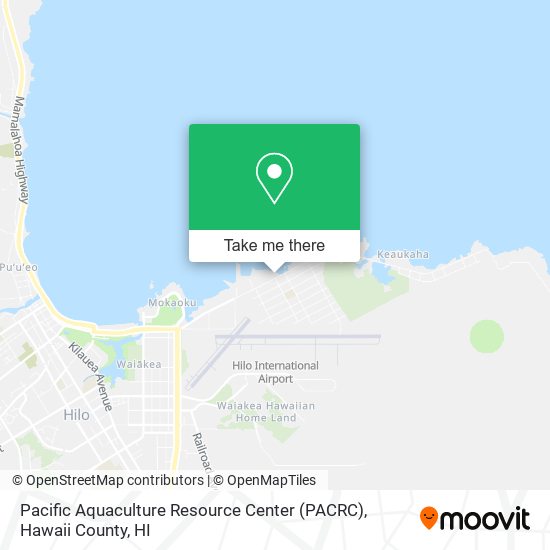 Pacific Aquaculture Resource Center (PACRC) map