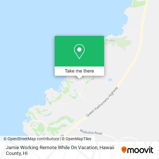 Jamie Working Remote While On Vacation map