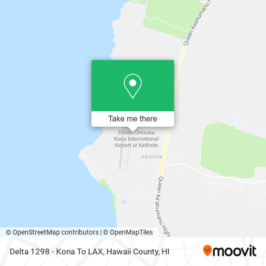Delta 1298 - Kona To LAX map