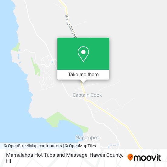 Mamalahoa Hot Tubs and Massage map