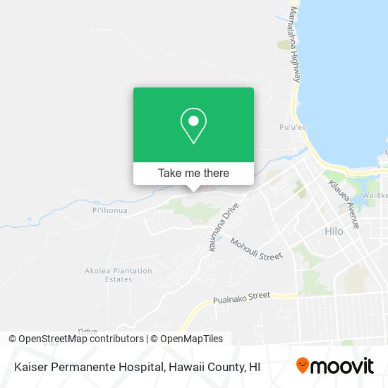 Kaiser Permanente Hospital map