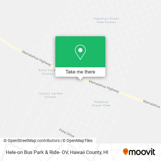 Hele-on Bus Park & Ride- OV map